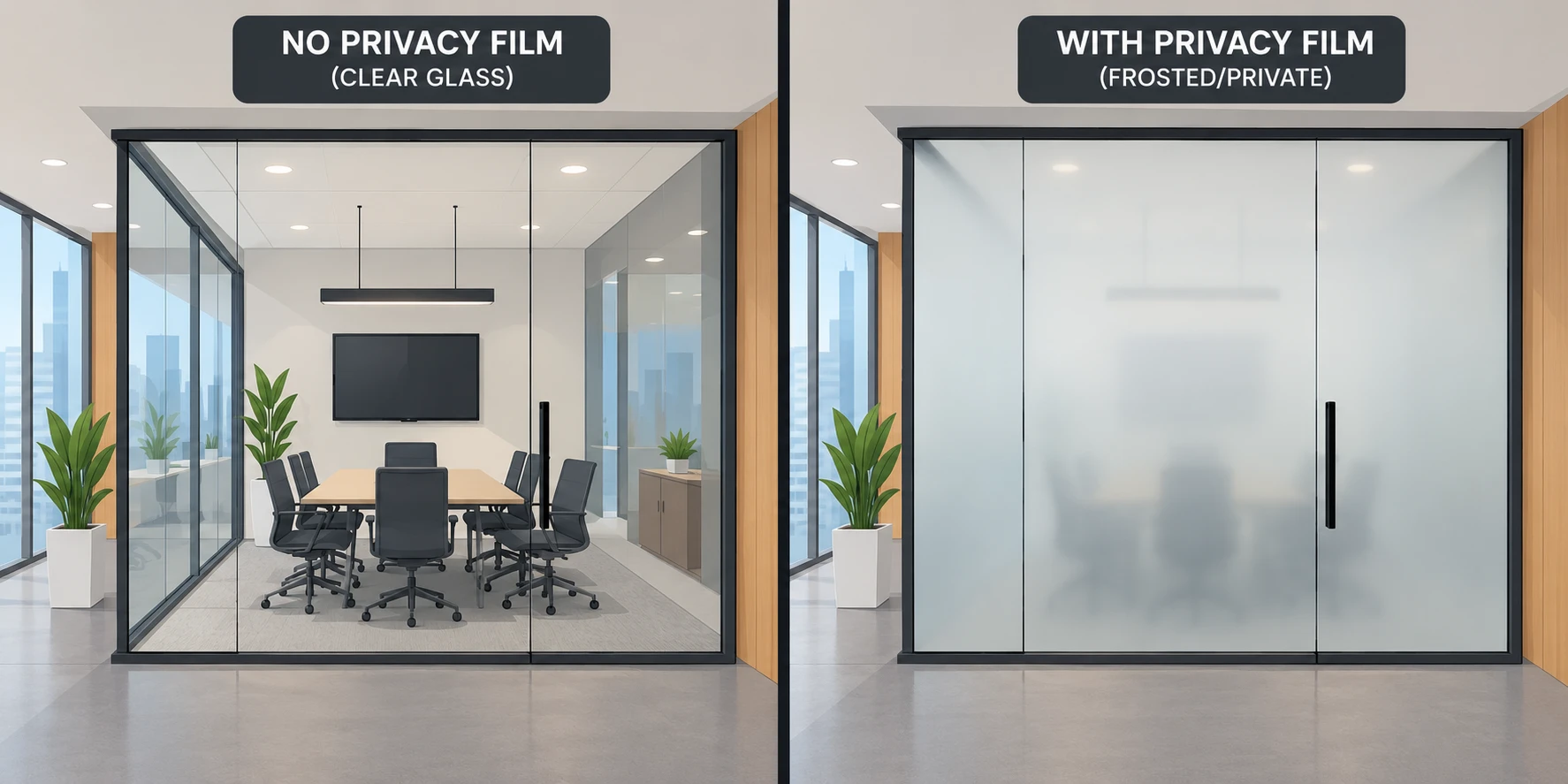 illustration of privacy film